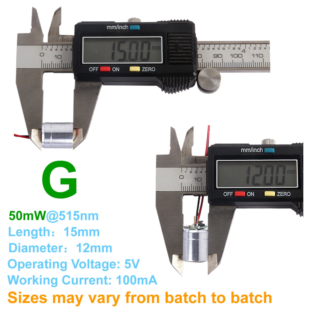 Φ12x15mm DC 5V 레드-100mW 그린-50m - Industrial Blue Laser 리뷰 및 가격
