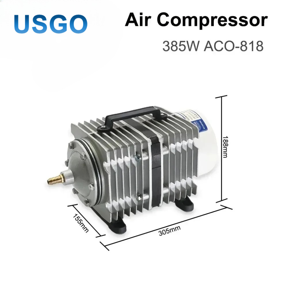USGO ACO-818 385W 전자기 공기 압축기 펌 - Air Assist Pump Laser 리뷰 및 가격