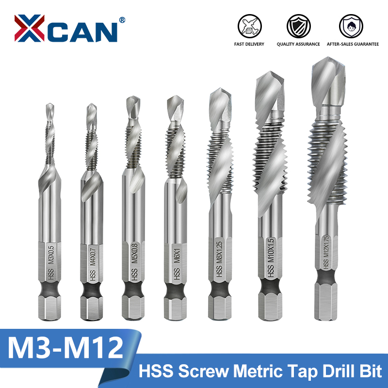 XCAN 헥스 샹크 HSS 나사 탭 드릴 비트 나선형  - Cnc Router Bit 리뷰 및 가격