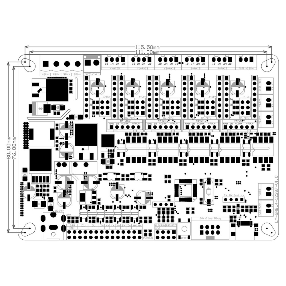 Grbl 4축 32비트 오프라인 제어 보드 40000m - Controller Grbl Board 리뷰 및 가격