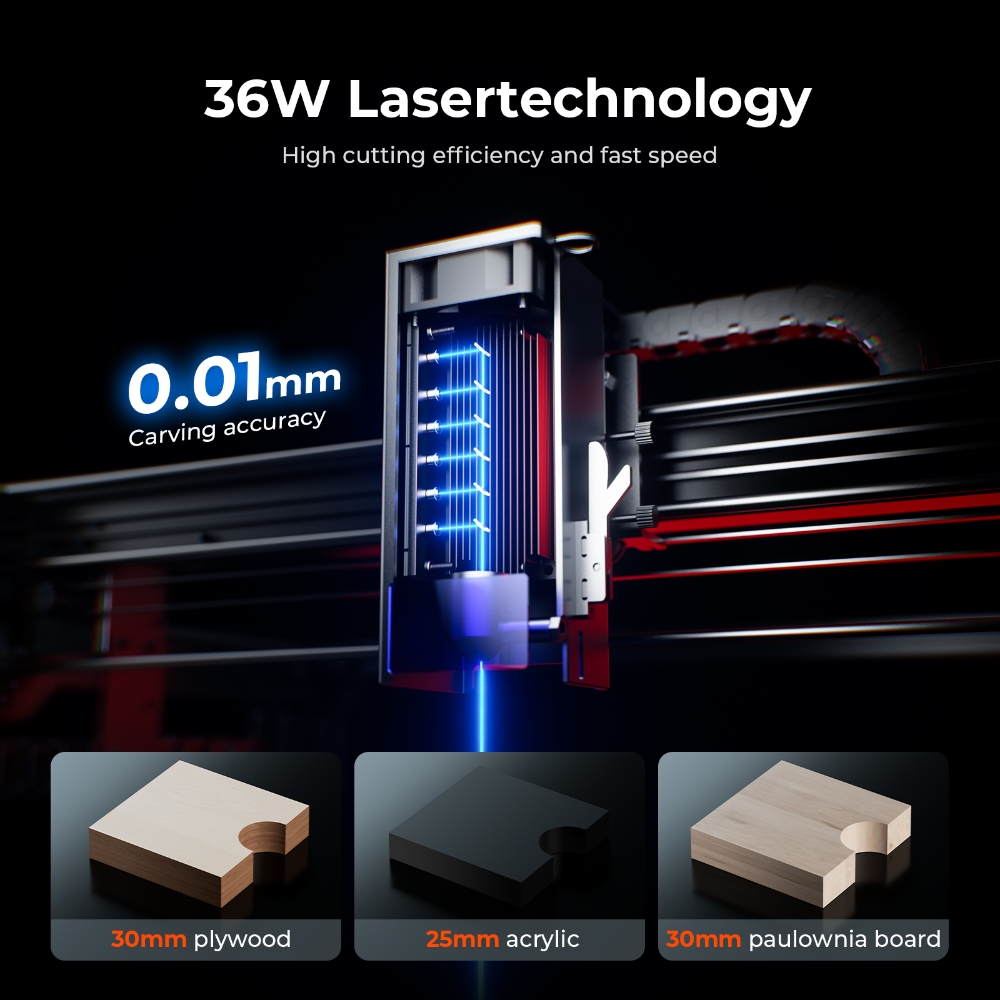 ACMER 36W/48W S2 PRO 레이저 조각기 기 - Industrial Blue Laser 리뷰 및 가격