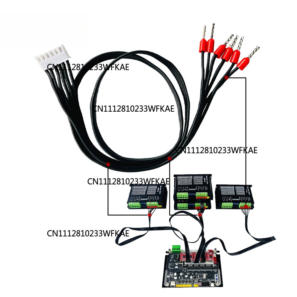 스테퍼 모터는 6핀 연결 케이블을 구동하며, 4축 GR - Controller Grbl Board 리뷰 및 가격